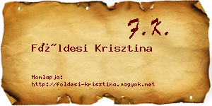 Földesi Krisztina névjegykártya