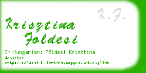 krisztina foldesi business card